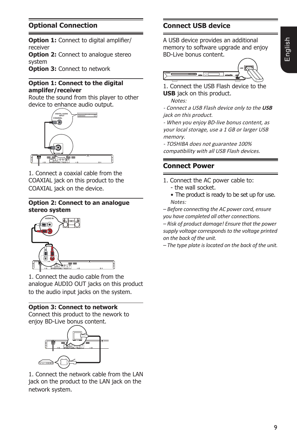 Toshiba BDX2100 User Manual | Page 9 / 44