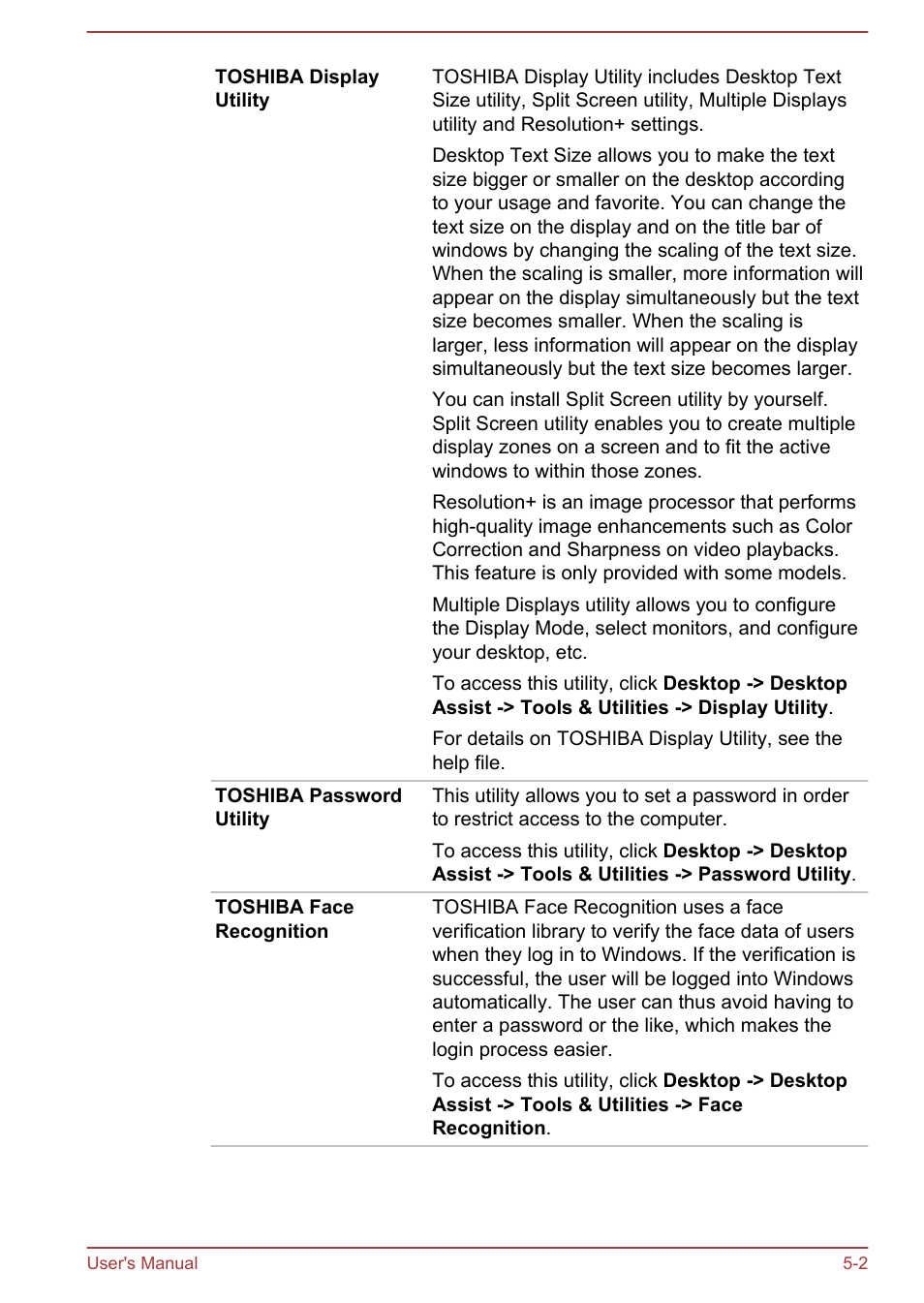 Toshiba Tecra W50-A User Manual | Page 112 / 170