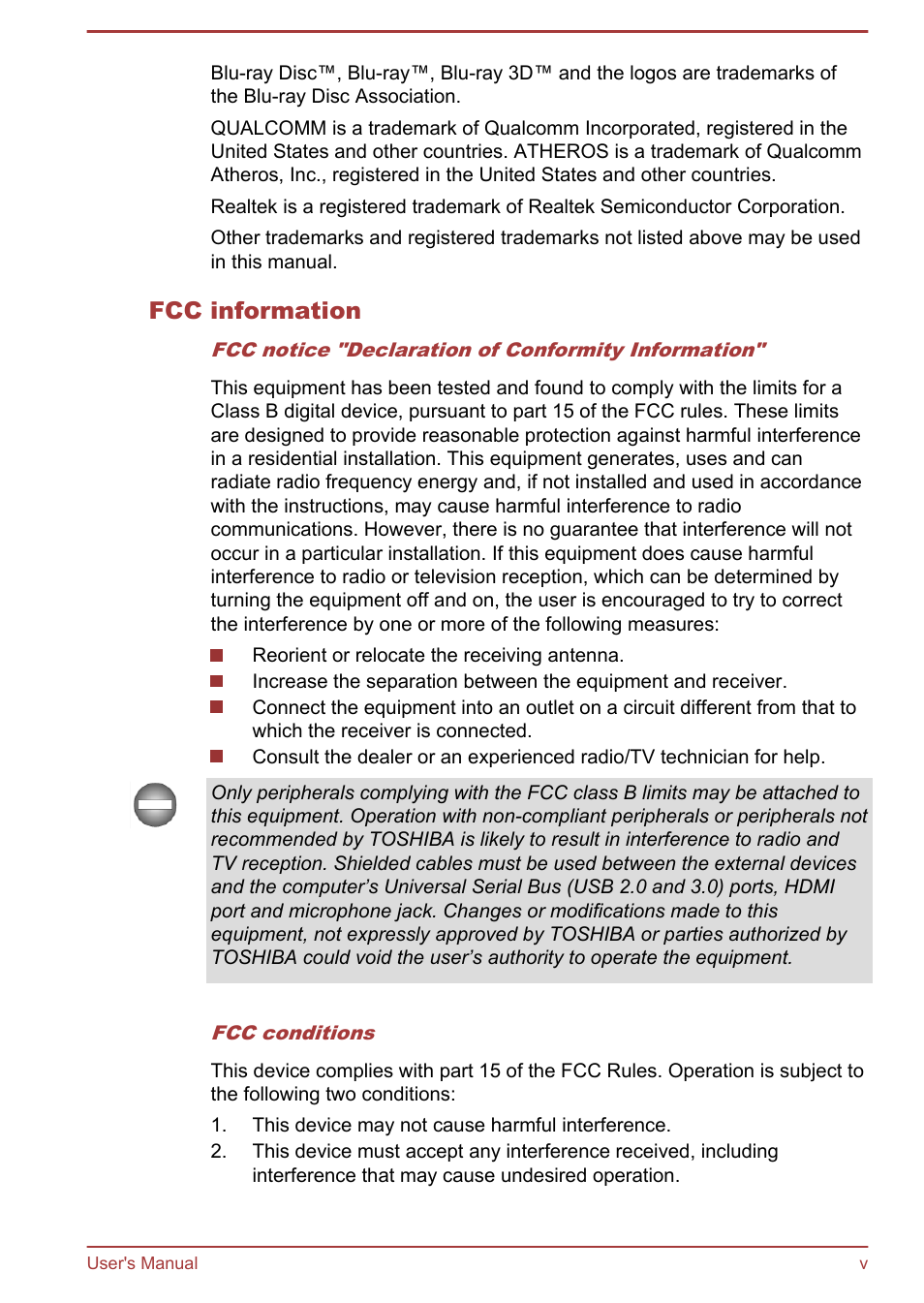 Fcc information | Toshiba LX830 User Manual | Page 5 / 131