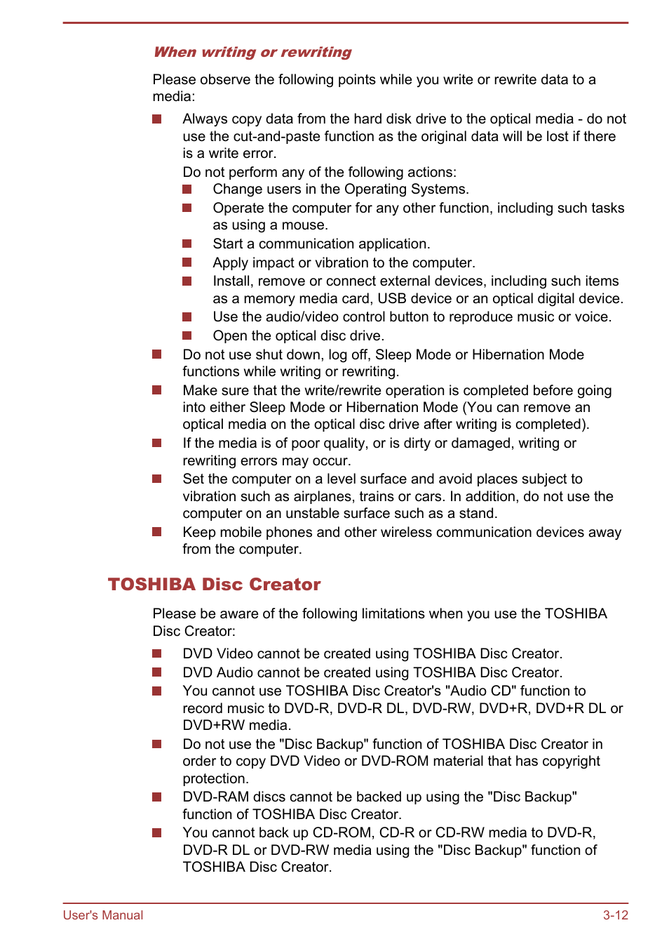 Toshiba disc creator | Toshiba LX830 User Manual | Page 54 / 131