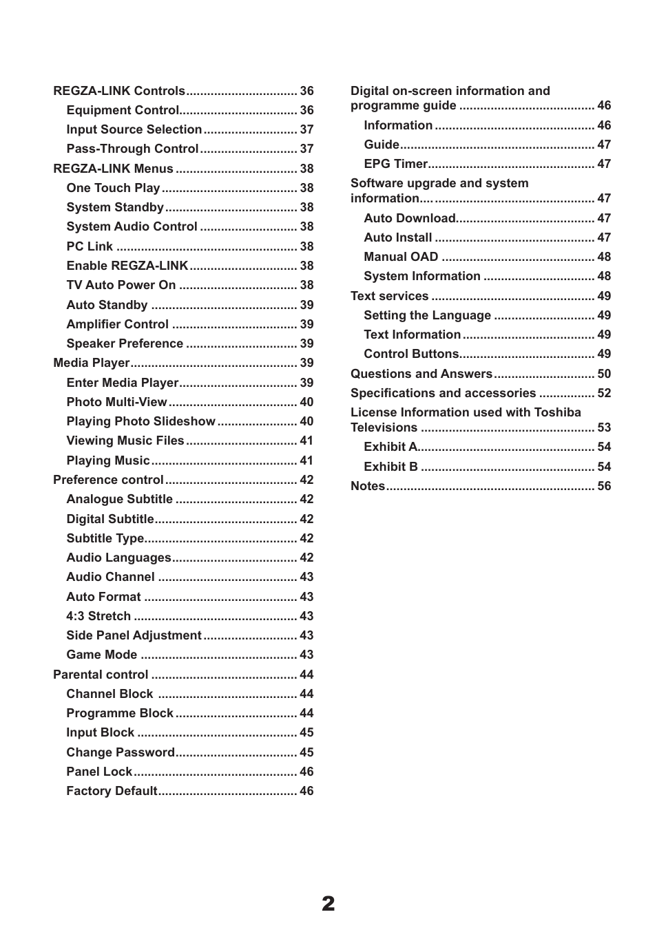 Toshiba CV711 User Manual | Page 3 / 57