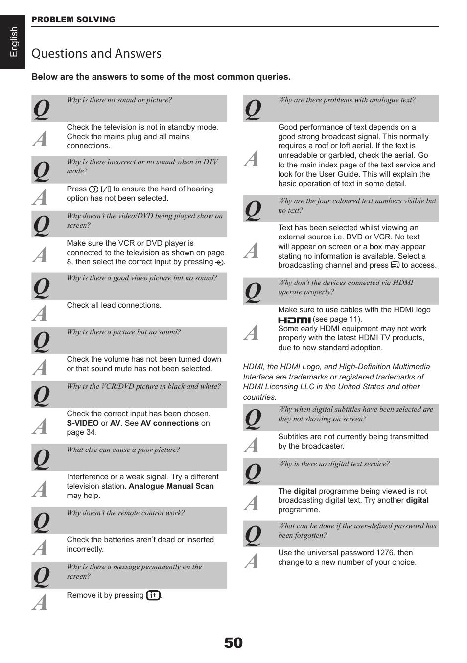 Toshiba CV711 User Manual | Page 51 / 57