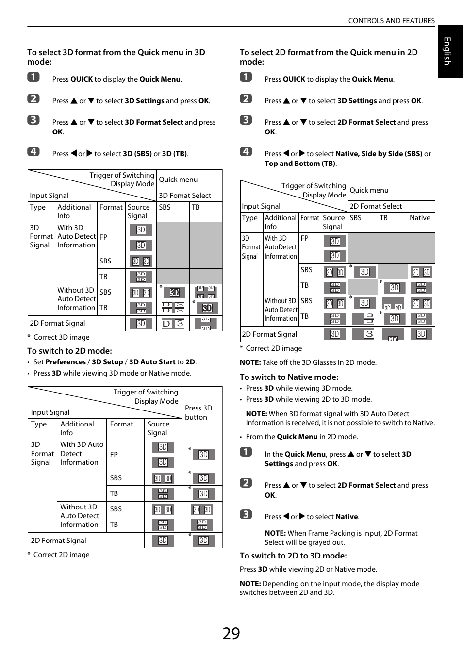 Engl ish | Toshiba ML933 User Manual | Page 29 / 91