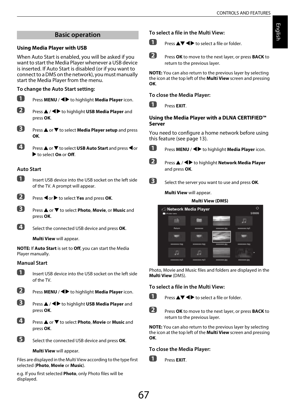 Basic operation | Toshiba TL969 User Manual | Page 67 / 102