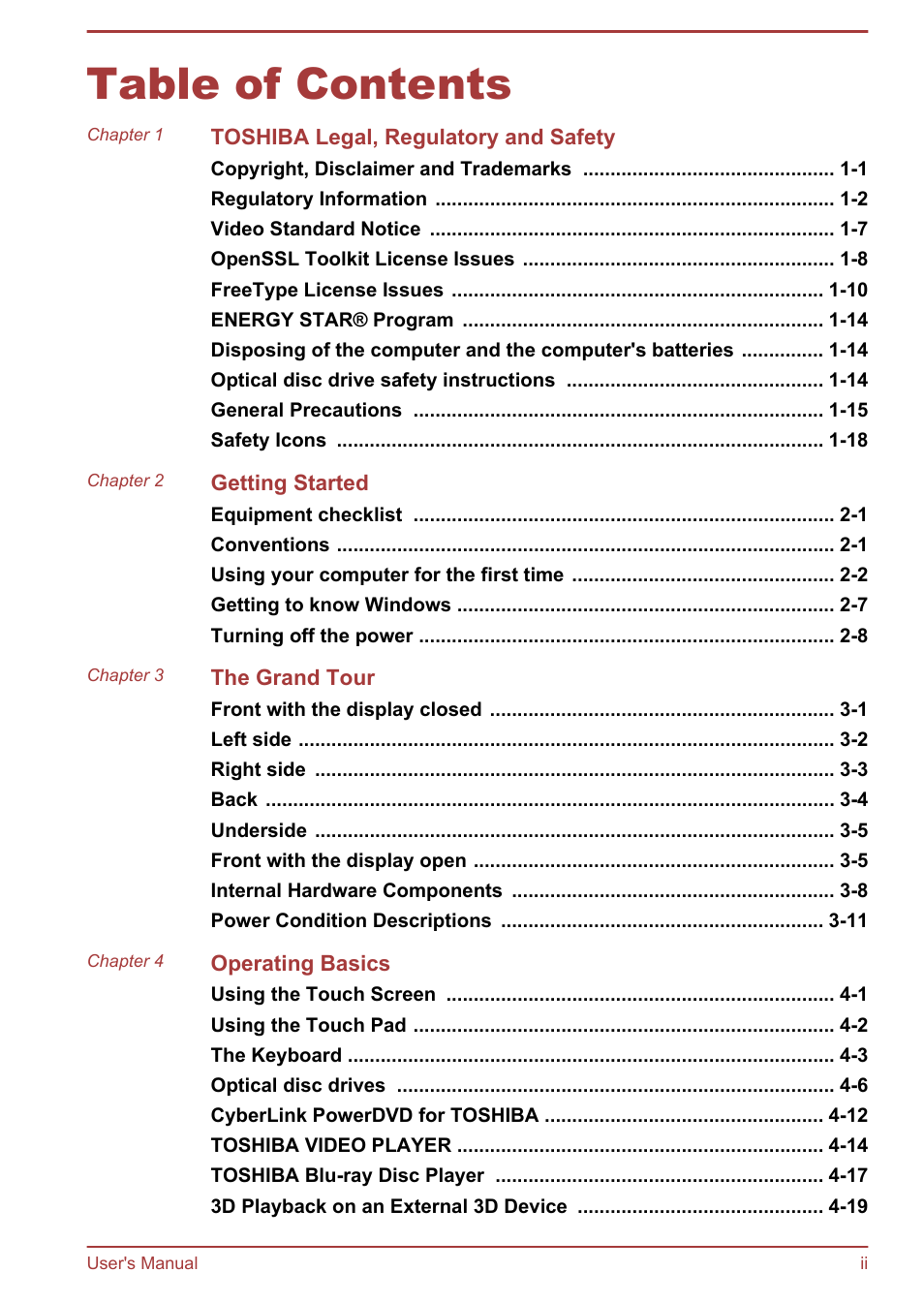 Toshiba Satellite P50-B User Manual | Page 2 / 148