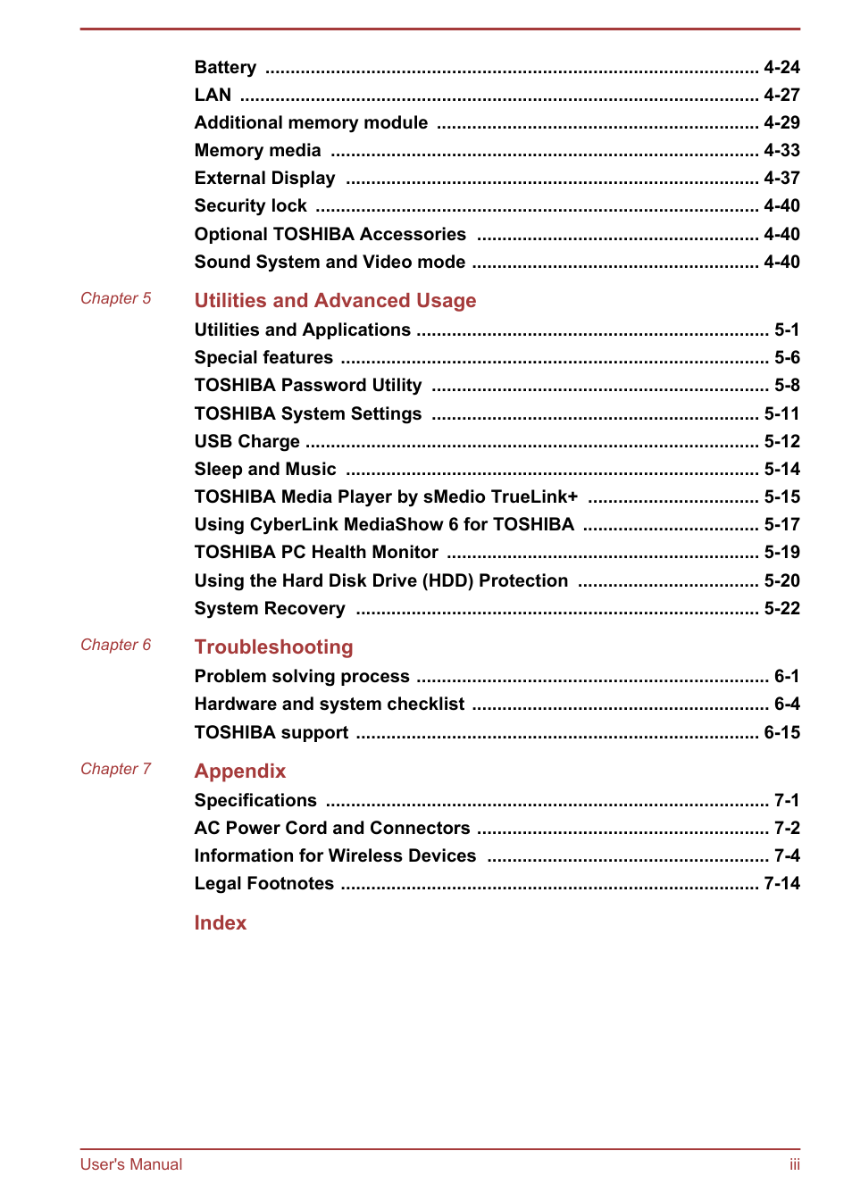 Toshiba Satellite P50-B User Manual | Page 3 / 148