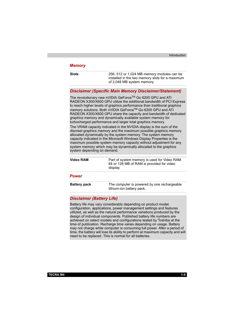 Toshiba Tecra M4 User Manual | Page 21 / 237