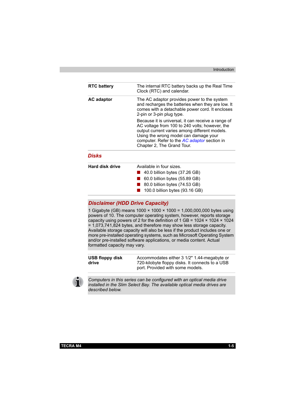 Toshiba Tecra M4 User Manual | Page 22 / 237