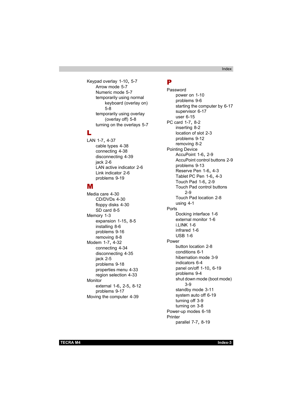 Toshiba Tecra M4 User Manual | Page 235 / 237