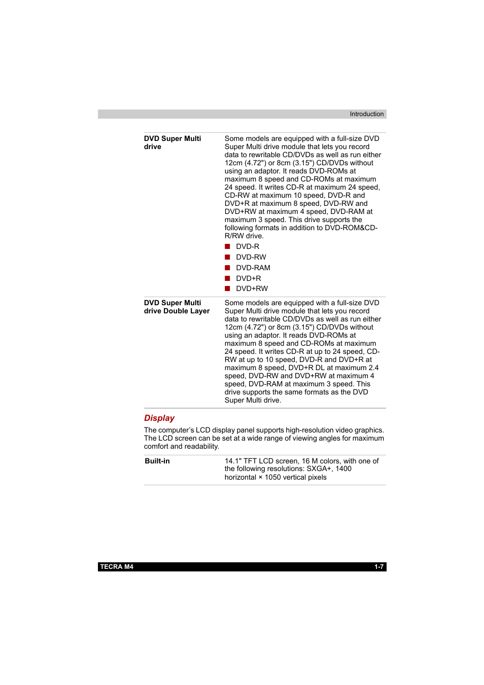 Toshiba Tecra M4 User Manual | Page 24 / 237