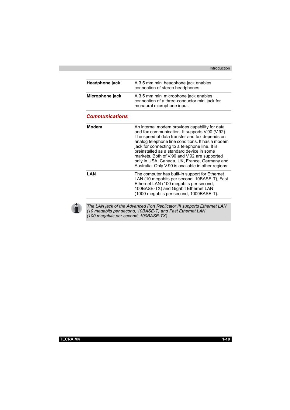 Toshiba Tecra M4 User Manual | Page 27 / 237