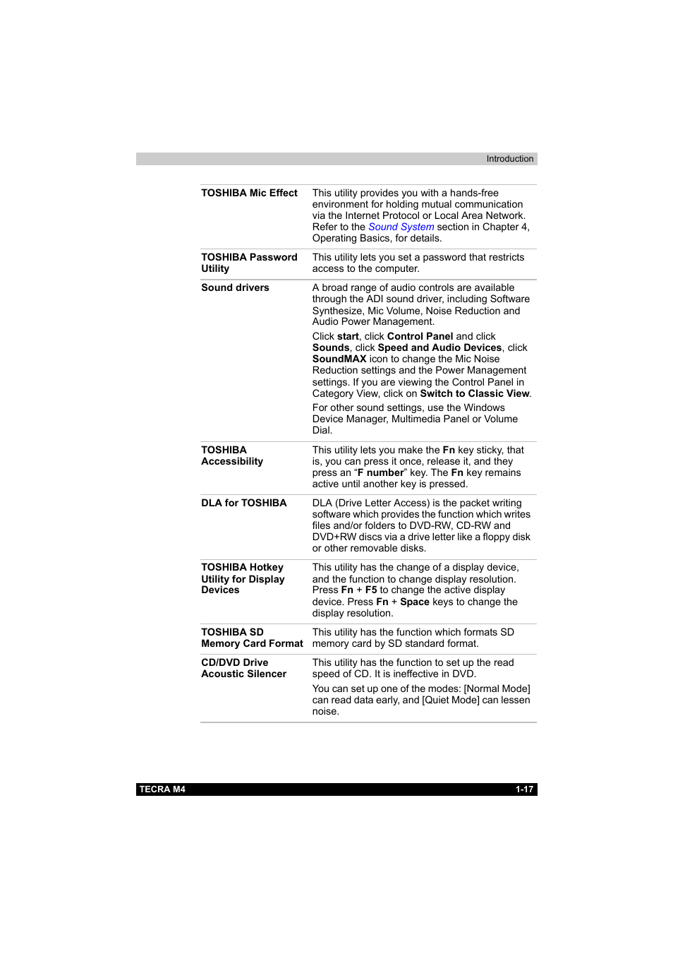 Toshiba Tecra M4 User Manual | Page 34 / 237