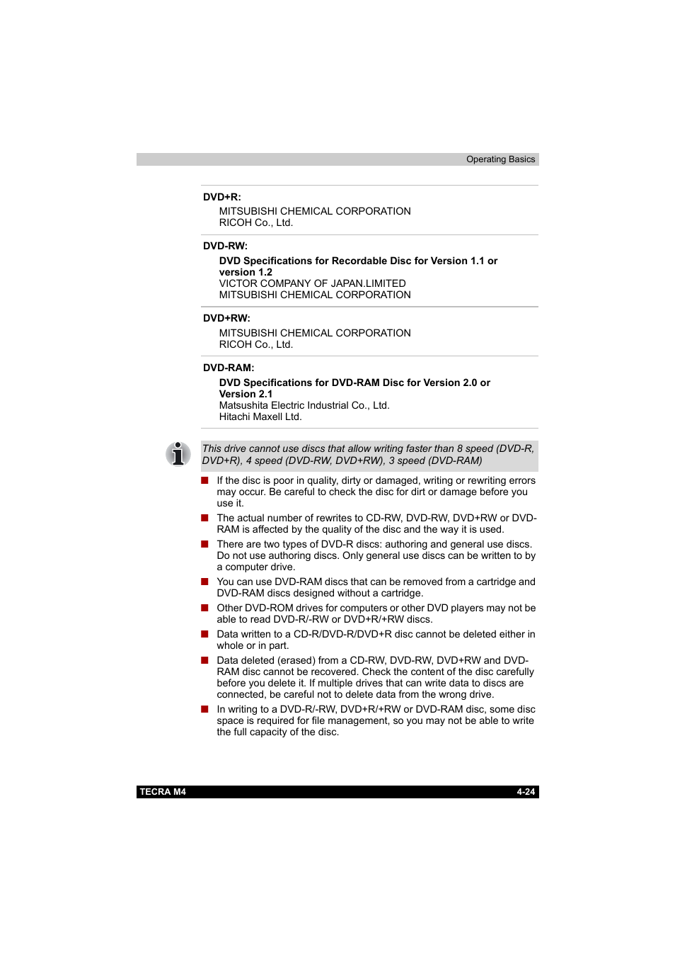 Toshiba Tecra M4 User Manual | Page 96 / 237