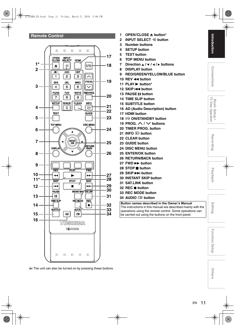 Toshiba DR20 User Manual | Page 11 / 76