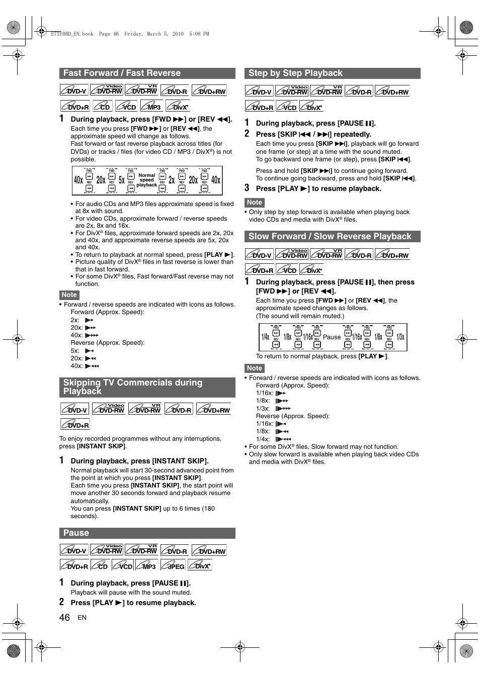 Toshiba DR20 User Manual | Page 46 / 76