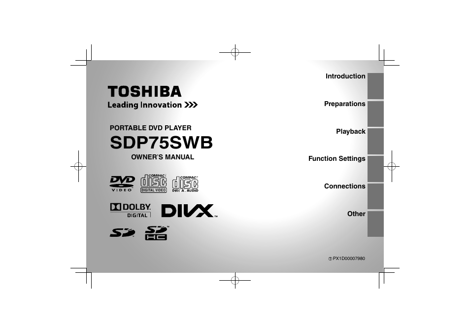 Toshiba SDP75S User Manual | 74 pages