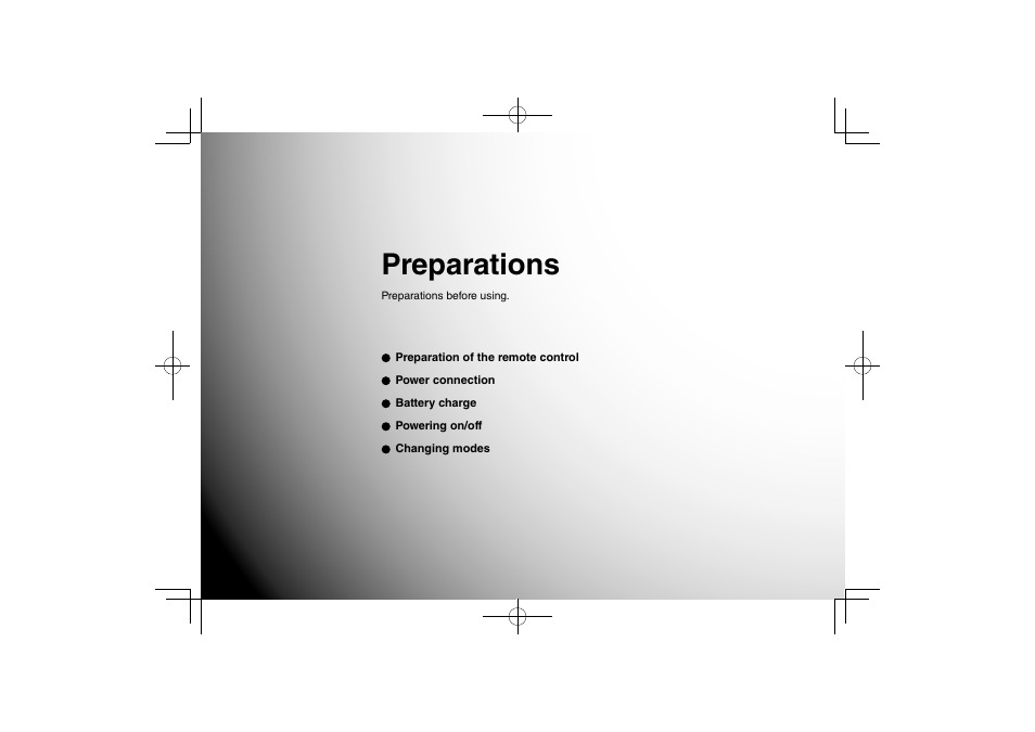 Preparations | Toshiba SDP75S User Manual | Page 25 / 74