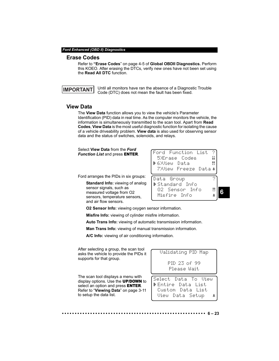 Erase codes, View data | Actron 9640 User Manual | Page 103 / 156