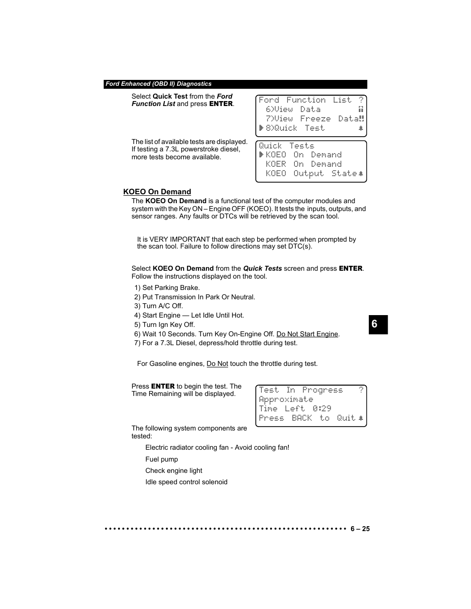 Koeo on demand | Actron 9640 User Manual | Page 105 / 156