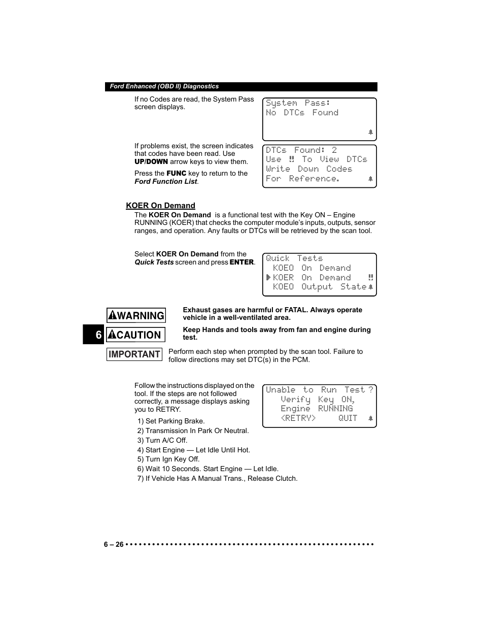 Koer on demand | Actron 9640 User Manual | Page 106 / 156