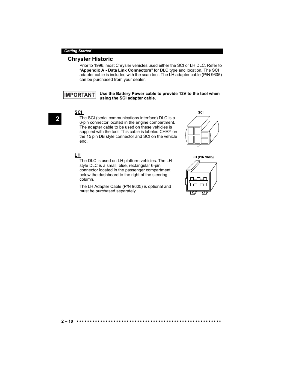 Chrysler historic, Important | Actron 9640 User Manual | Page 26 / 156