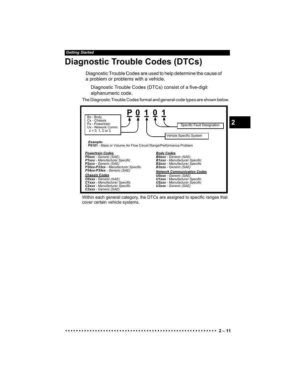Diagnostic trouble codes (dtcs), P 0 1 0 1 | Actron 9640 User Manual | Page 27 / 156
