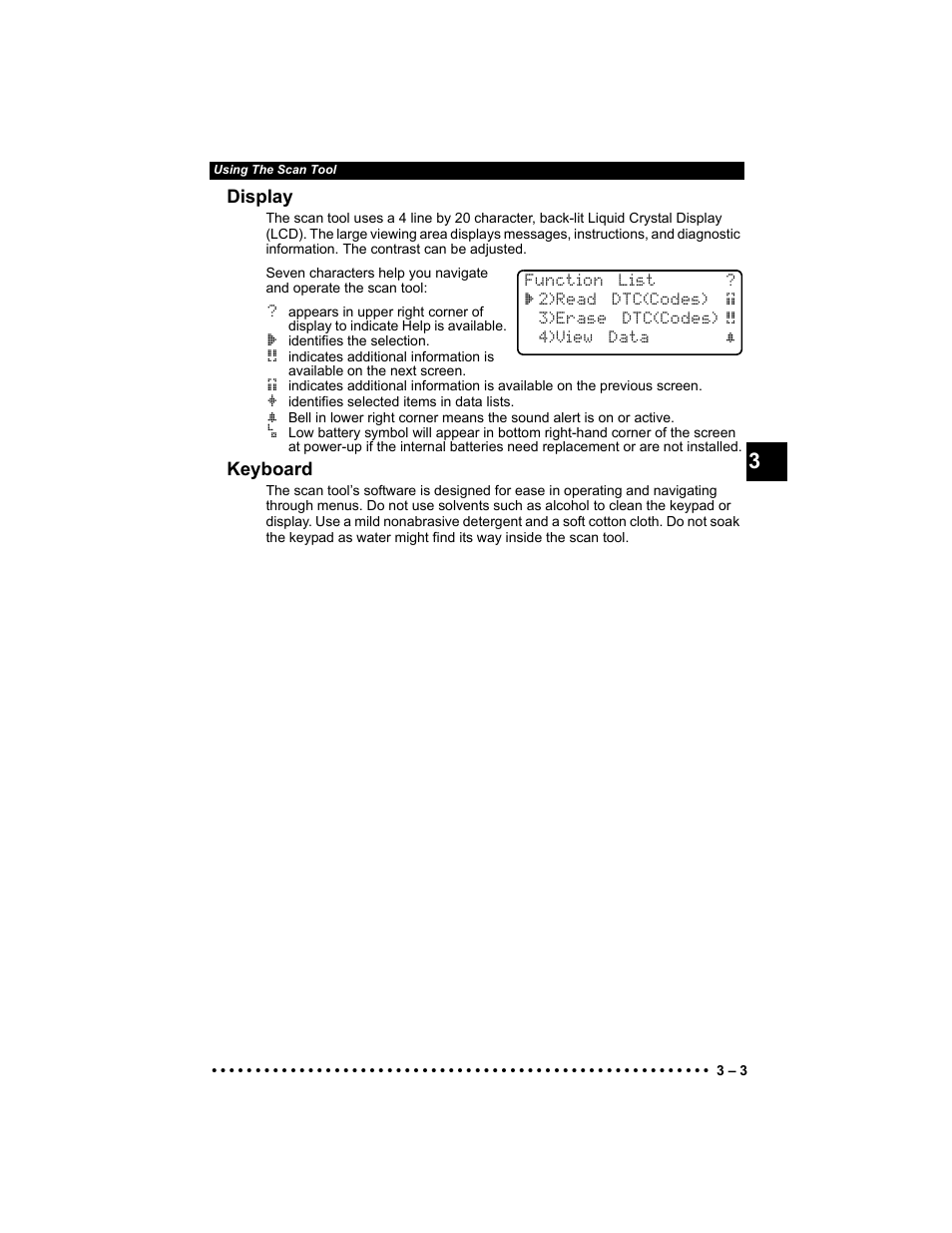 Display, Keyboard | Actron 9640 User Manual | Page 31 / 156