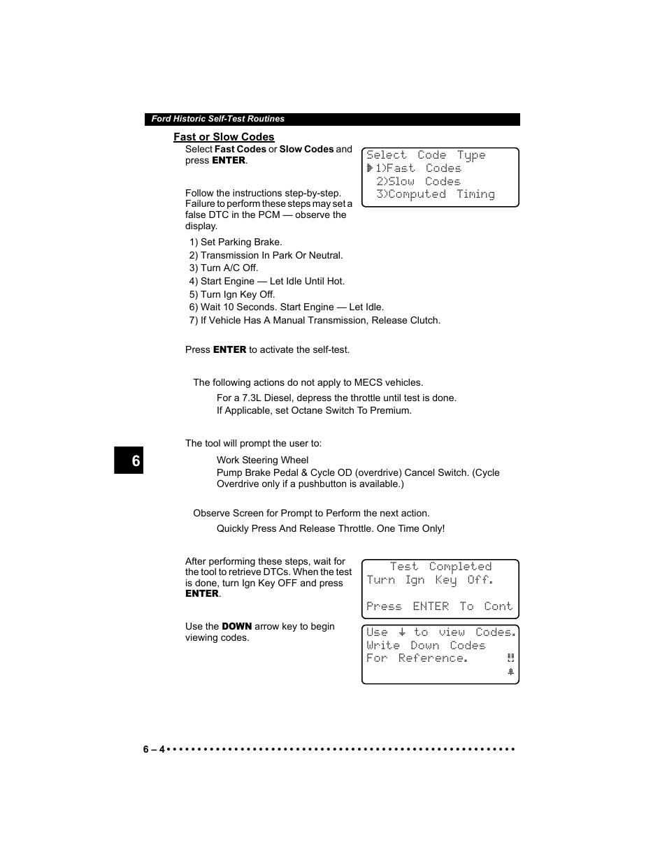 Fast or slow codes | Actron 9640 User Manual | Page 84 / 156
