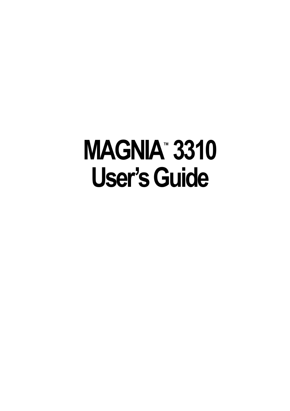 Toshiba Magnia 3310 User Manual | 257 pages