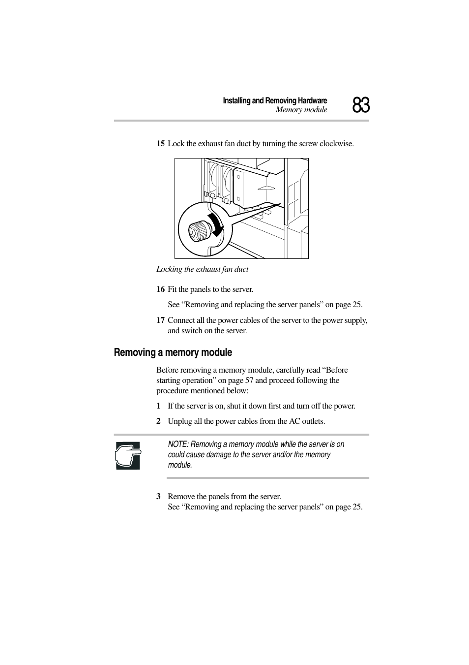 Removing a memory module | Toshiba Magnia 3310 User Manual | Page 101 / 257