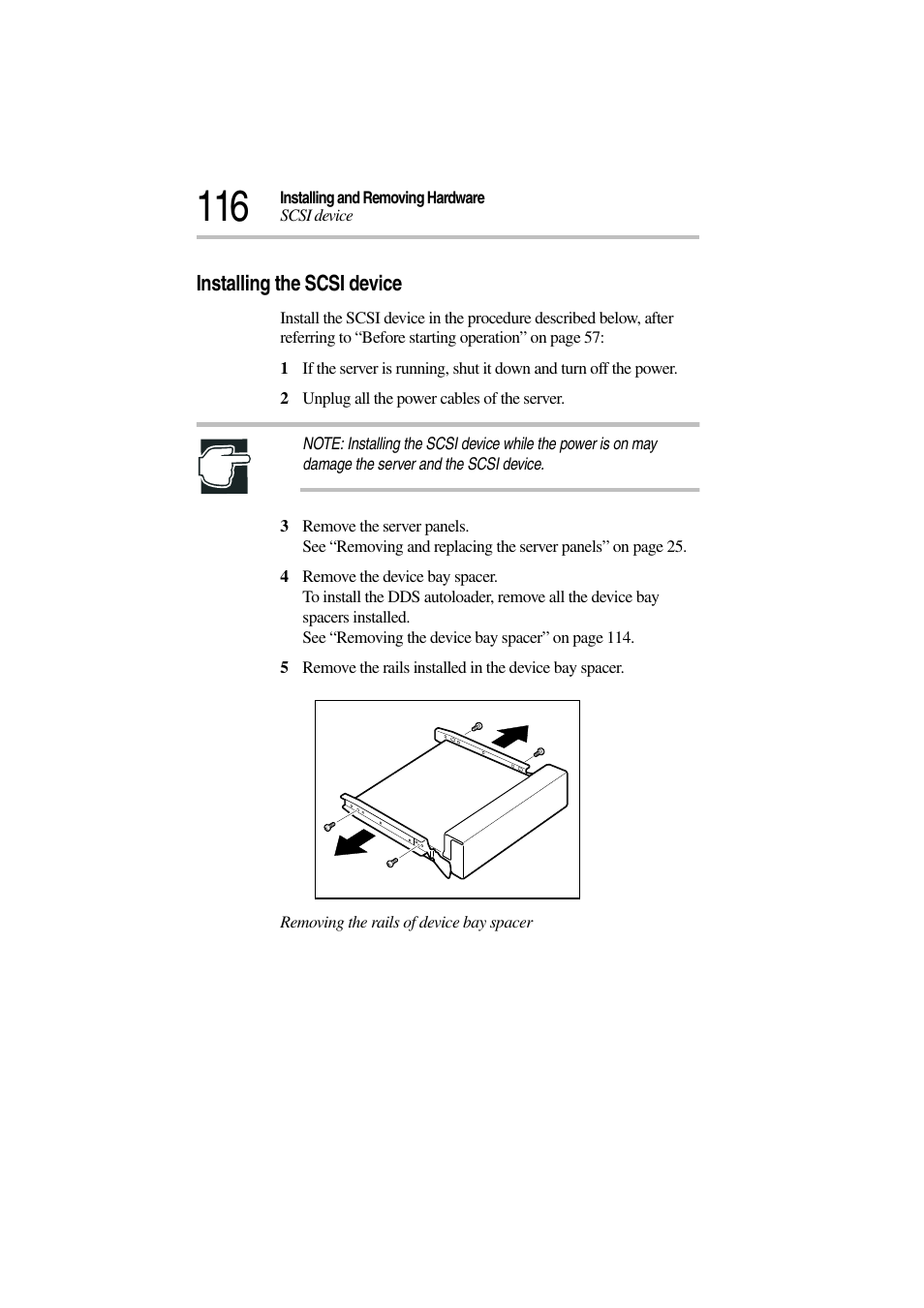 Installing the scsi device | Toshiba Magnia 3310 User Manual | Page 134 / 257