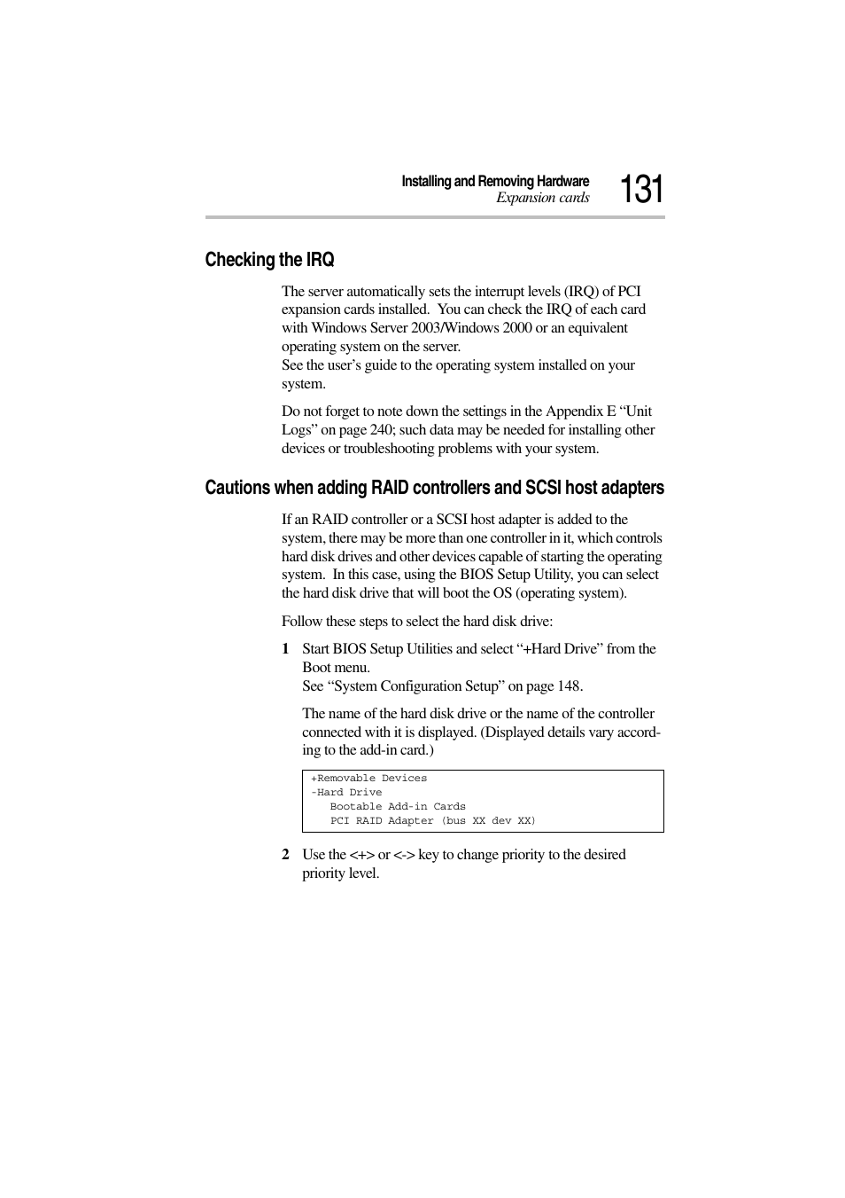 Checking the irq | Toshiba Magnia 3310 User Manual | Page 149 / 257