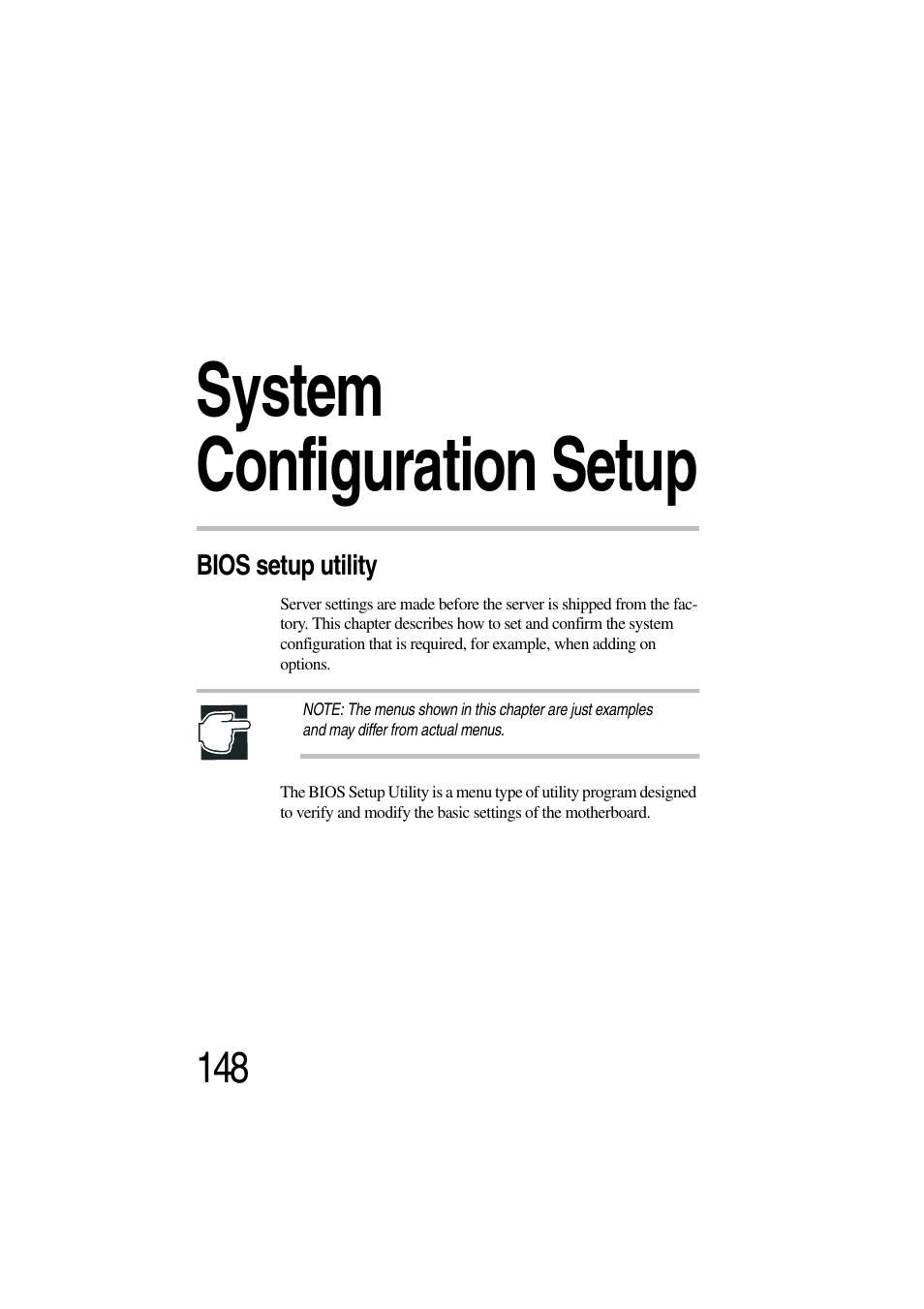 System configuration setup, Bios setup utility, Chapter 3: system configuration setup | Toshiba Magnia 3310 User Manual | Page 166 / 257