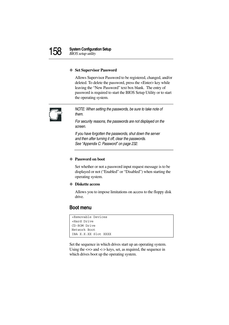 Boot menu | Toshiba Magnia 3310 User Manual | Page 176 / 257