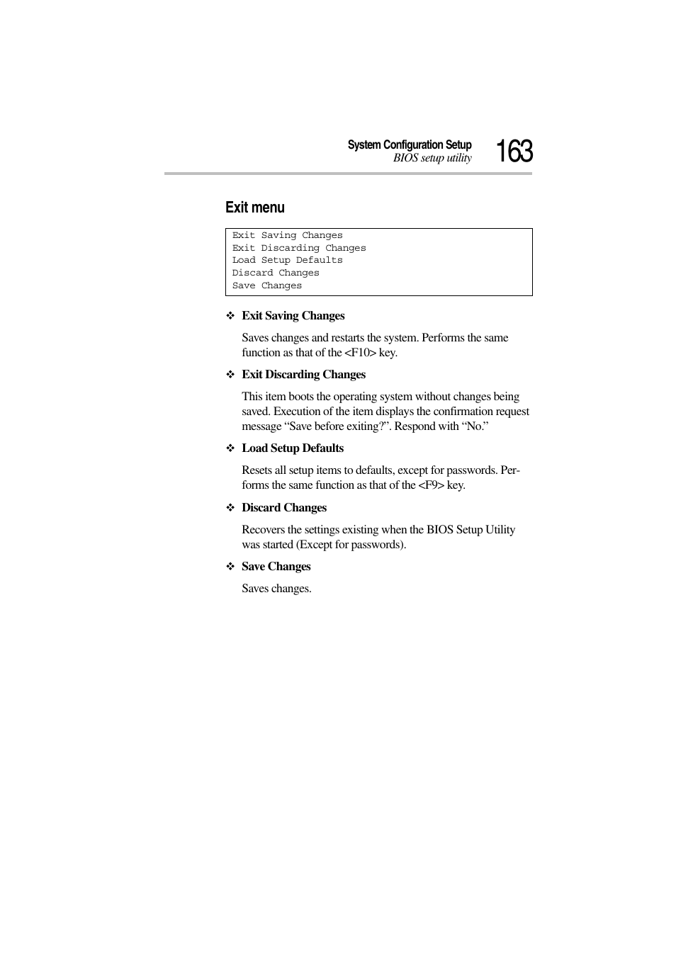 Exit menu | Toshiba Magnia 3310 User Manual | Page 181 / 257