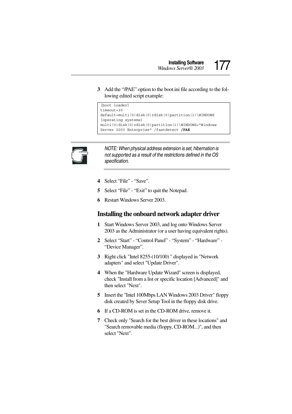 Installing the onboard network adapter driver | Toshiba Magnia 3310 User Manual | Page 194 / 257