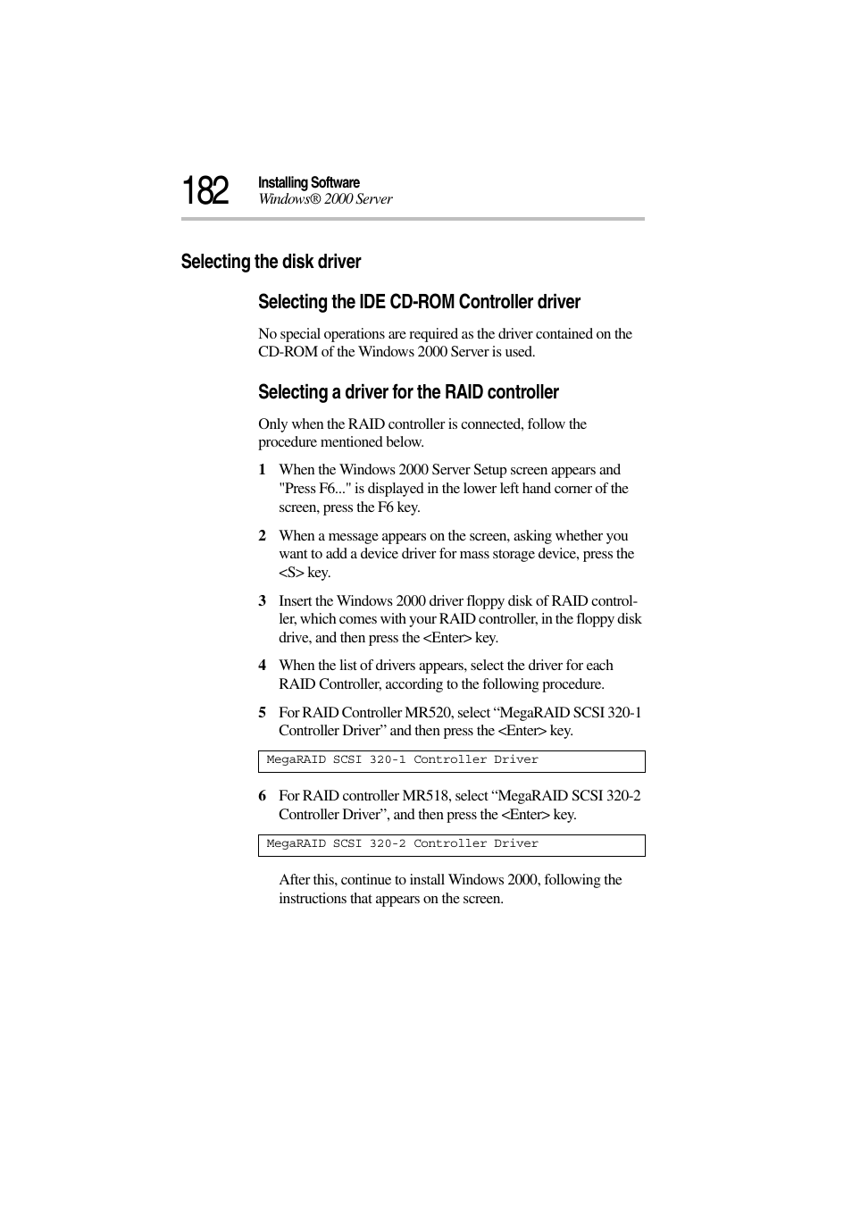 Selecting the disk driver | Toshiba Magnia 3310 User Manual | Page 199 / 257