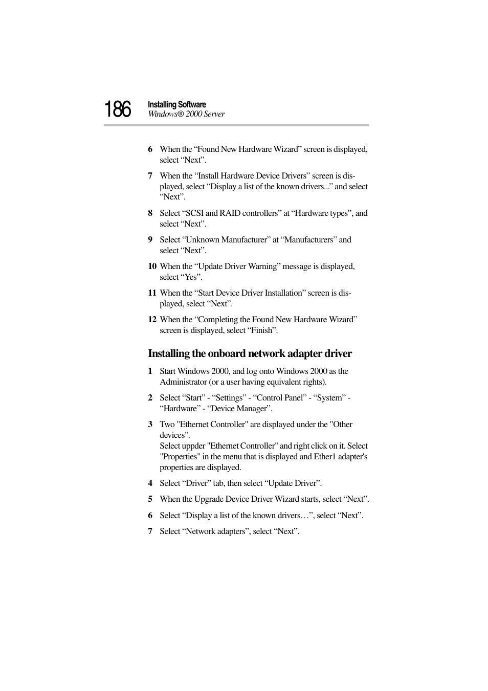 Installing the onboard network adapter driver | Toshiba Magnia 3310 User Manual | Page 203 / 257