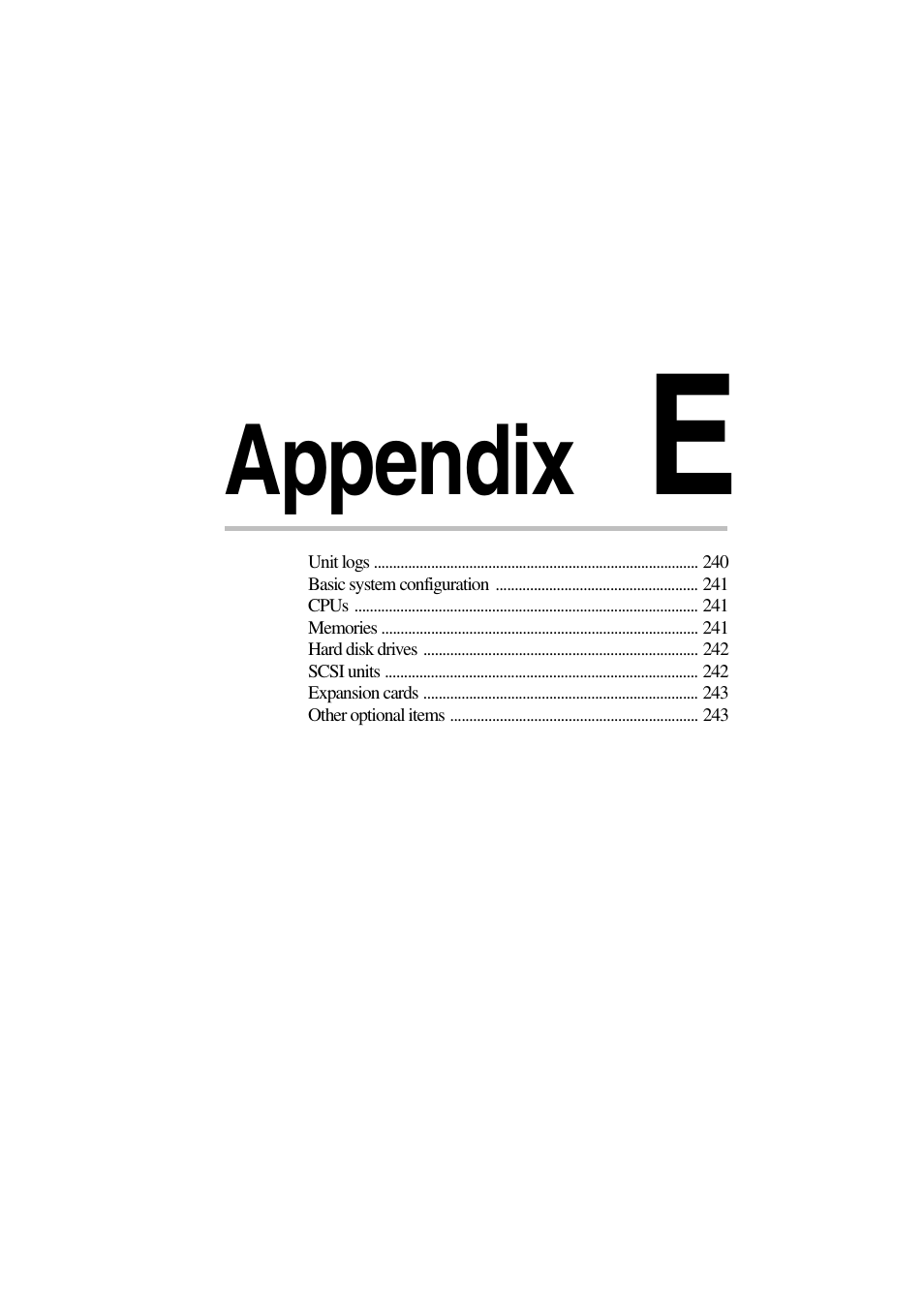 Appendix e | Toshiba Magnia 3310 User Manual | Page 253 / 257