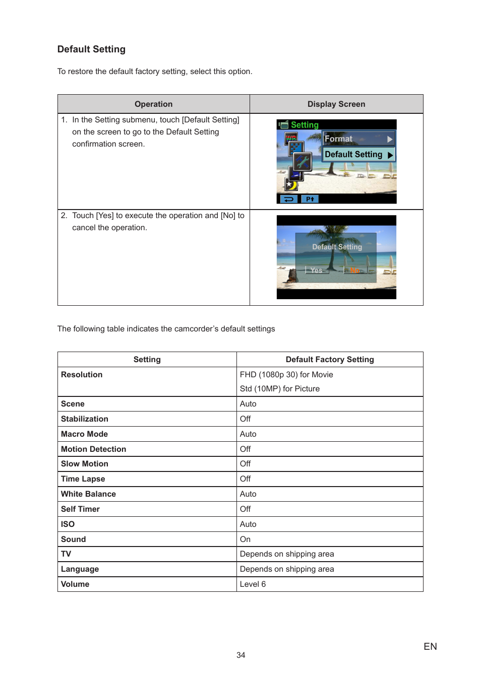 Toshiba Camileo A35 User Manual | Page 34 / 52