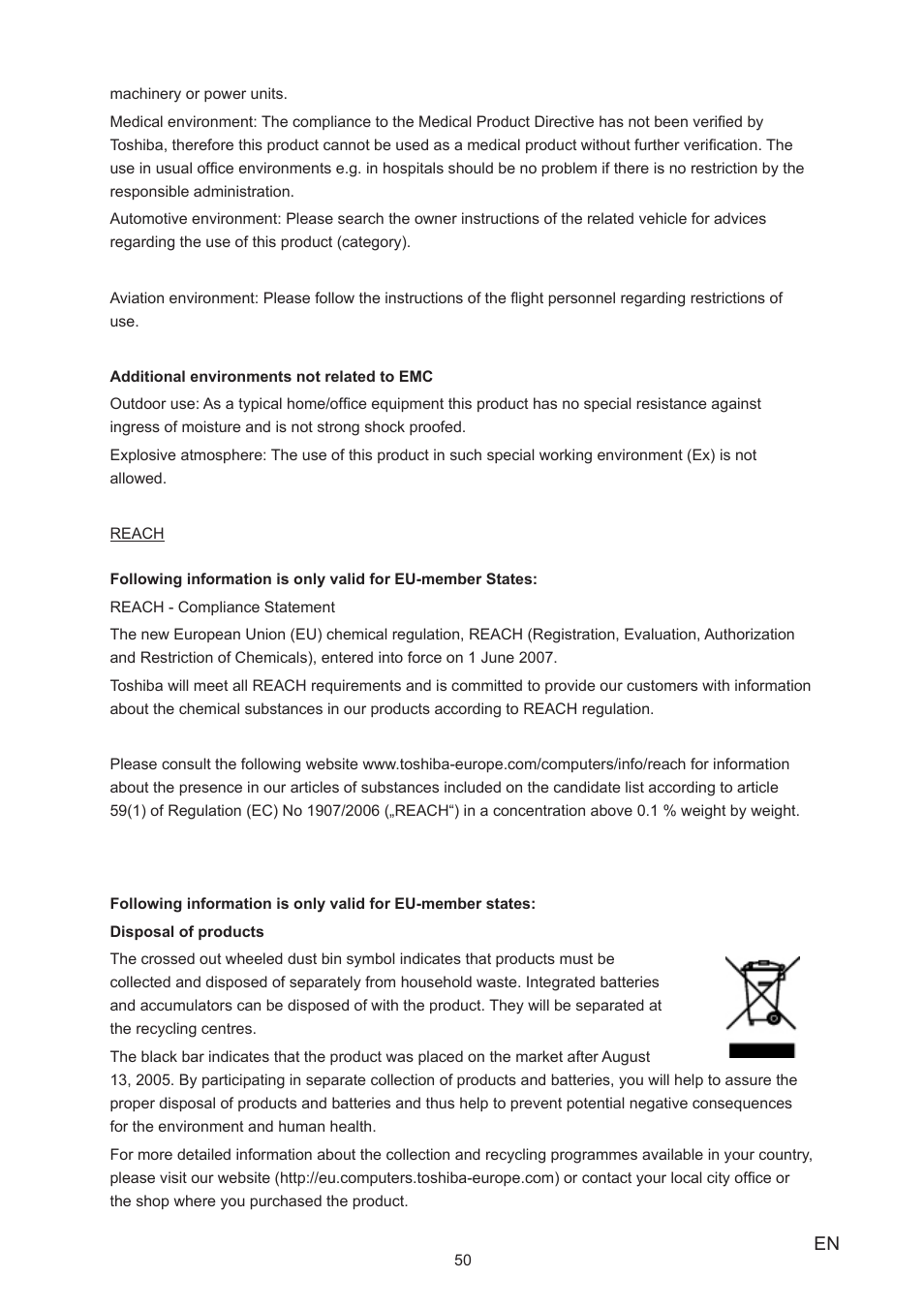 Toshiba Camileo A35 User Manual | Page 50 / 52