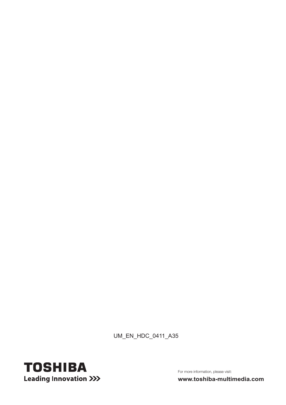 Toshiba Camileo A35 User Manual | Page 52 / 52