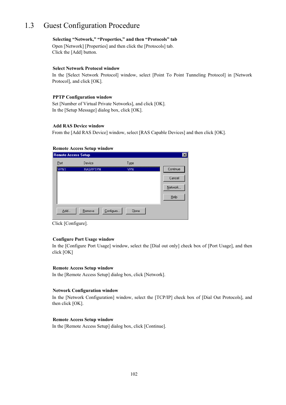 3 guest configuration procedure | Toshiba Magnia 550d User Manual | Page 114 / 140