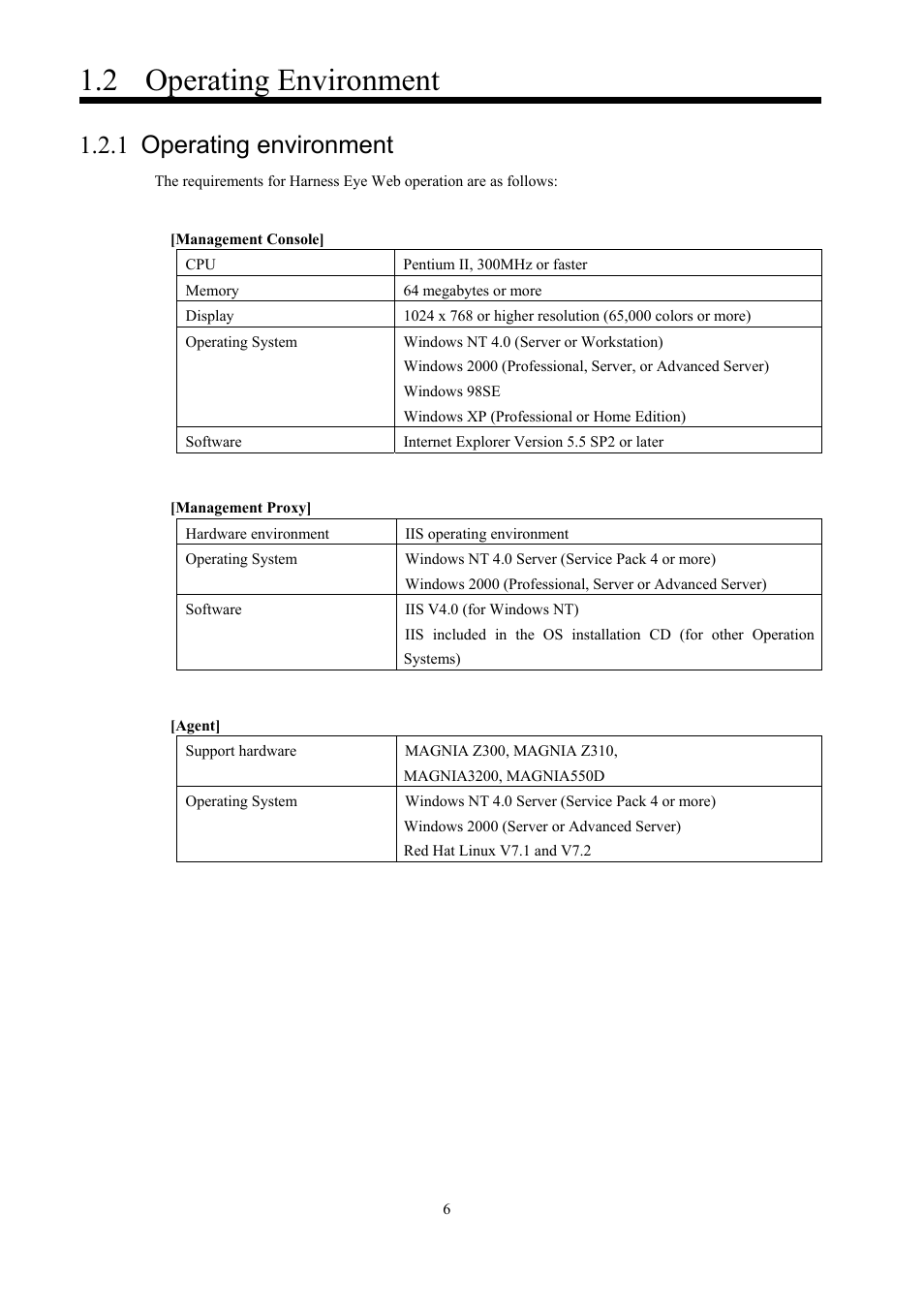 Operating environment, 2 operating environment, 1 operating environment | Toshiba Magnia 550d User Manual | Page 18 / 140