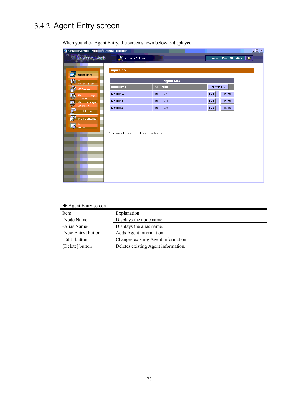 Agent entry screen, 2 agent entry screen | Toshiba Magnia 550d User Manual | Page 87 / 140