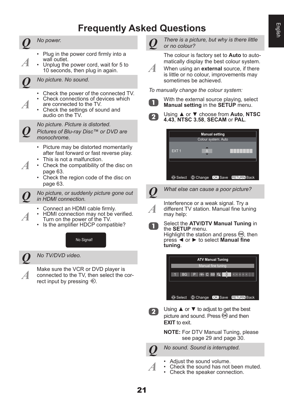 Frequently asked questions | Toshiba DB833 User Manual | Page 21 / 100