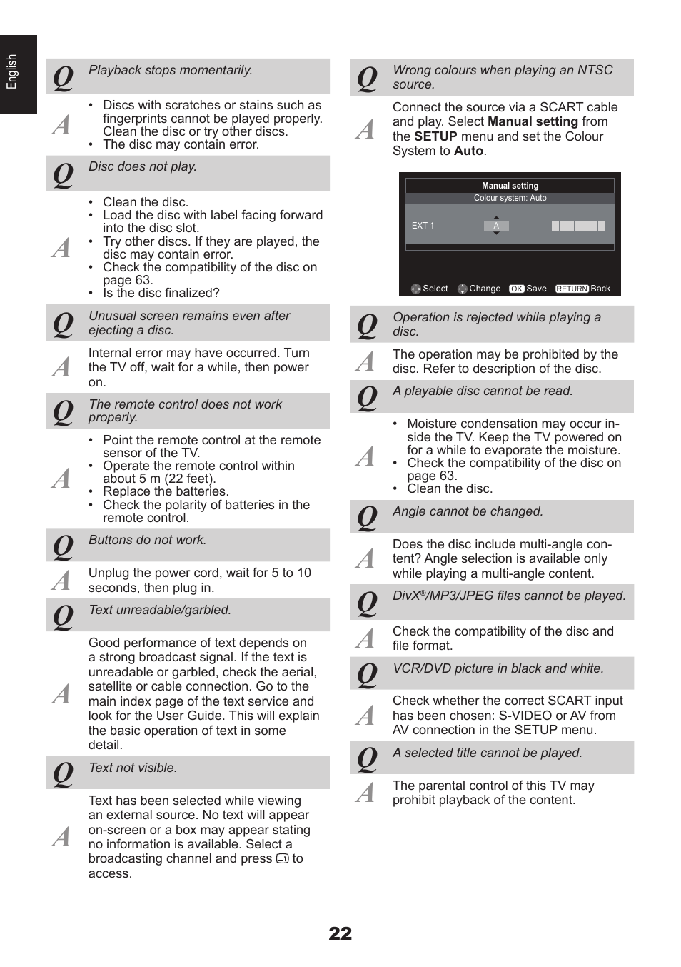 Toshiba DB833 User Manual | Page 22 / 100