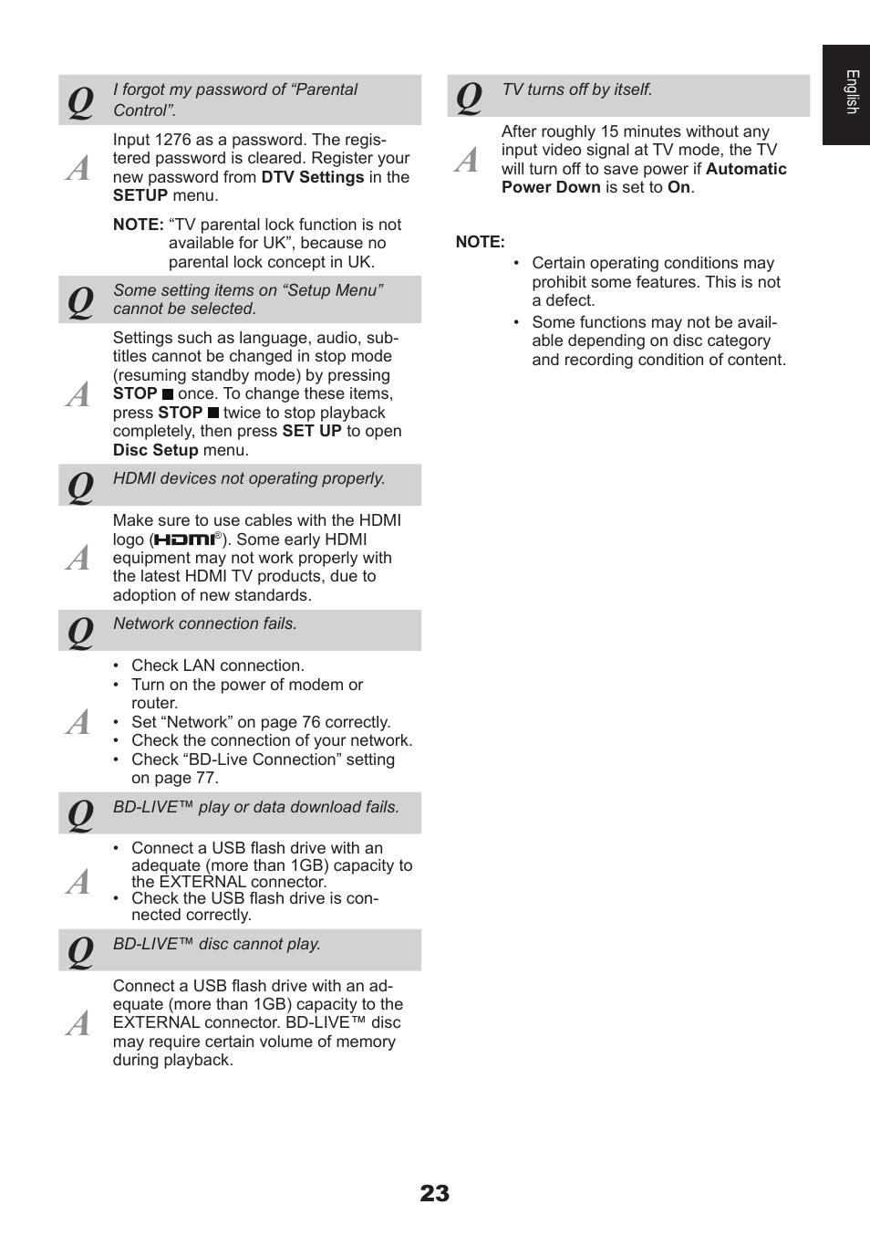 Toshiba DB833 User Manual | Page 23 / 100