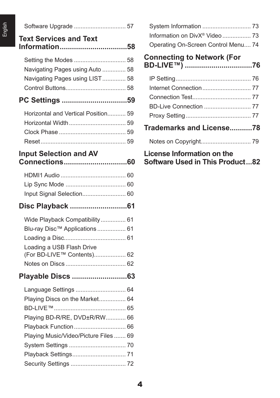 Toshiba DB833 User Manual | Page 4 / 100