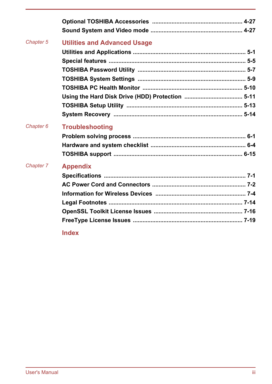 Toshiba Satellite Pro R50-B User Manual | Page 3 / 128